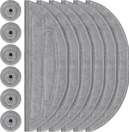 Set van 12 dweildoeken voor Roborock S8 MaxV Ultra robotstofzuiger, 6 dweilen en 6 zijwisser, zilverionen microvezel VibraRise 3.0 dweilsysteem, accessoires — thumbnail 1