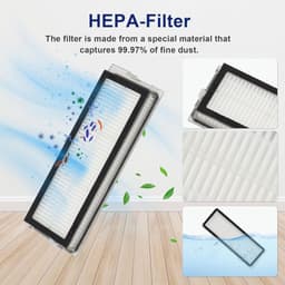 Accessoireset geschikt voor Roborock Qrevo Curv, Edge, S5V & S5X - 17-Delig - Inclusief Rubberen Hoofdborstel, HEPA Filters, Dweilpads & 3L Stofzakken - Vervangingsonderdelen Kit — thumbnail 5