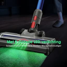 Stofzuigermond - Geschikt voor Dyson Steelstofzuiger V7,V8,V10,V11,V15,G5 - Groen Led - Wasbare borstel - Stofzuigeraccessoires - Vloerzuigmond - Zwart — thumbnail 3