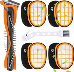6 stuks - 1 rolborstel + 4 filterpatronen + 1 klein wit borsteltje -Vervangend Filterset voor Philips stofzuiger FC6728/FC6727/FC6822/FC6812 -filters Compatibel met Philips SpeedPro Max-serie 7000-serie 8000-serie — thumbnail 1