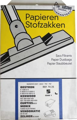 Stofzuigerzakken geschikt voor Bestron K900 910S 930E - 5 stuks - K1280 K4050 K5000 — thumbnail 2