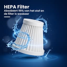 HEPA Filter voor CarMe 2-in-1 Auto Stofzuiger - Geschikt voor CM300 - Wasbaar & Herbruikbaar - Origineel Vervangingsonderdeel — thumbnail 2