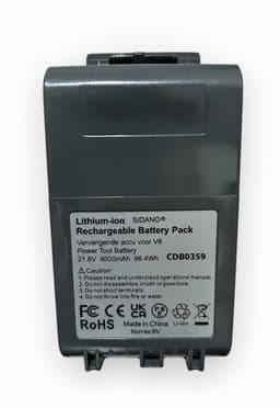 SIDANO® Vervangende Accu - Batterij geschikt voor Dyson V8 - 4000mAh - met 2 filters (HEPA en voorfilter) — thumbnail 4