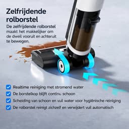 Jurrys Stofzuiger - Dweil - Steelstofzuiger - Elektrisch - 3-in-1 - Nat en droog - Zelfreinigend - Afmeting 335×28.5×69 cm — thumbnail 5