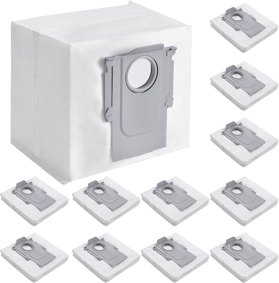 12 stuks Stofzuigerzakken geschikt voor Roborock Q5+, Q5 pro + , Q7+ en Q7 Max+, S7 MaxV Ultra, S7 Pro Ultra, Q8+ max en pro, S8+ S8 Pro Ultra stofzakken zakken zuigstation — afbeelding 1
