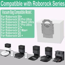 12 stuks Stofzuigerzakken geschikt voor Roborock Q5+, Q5 pro + , Q7+ en Q7 Max+, S7 MaxV Ultra, S7 Pro Ultra, Q8+ max en pro, S8+ S8 Pro Ultra stofzakken zakken zuigstation — thumbnail 4