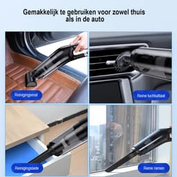 EAFC Kruimeldief - Handstofzuiger - Auto Stofzuiger - Kruimelzuiger - Snoerloos - Nat en Droog - HEPA Filter - Mini Stofzuiger - zwart - Met Opzetstukken — thumbnail 5