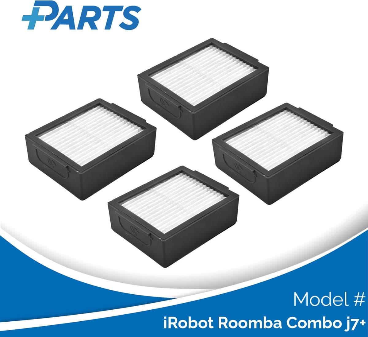 iRobot Roomba Combo j7+ Filters (4 Stuks, Plus.Parts® alternatief voor 4785883 / 4785887) — afbeelding 1