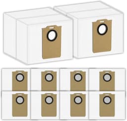 10 pcs Stofafzuigzak Geschikt voor Monsga MS1 MAX, Ultenic T10 Lite Liectroux M70 Pro BPMIO B15 Plus Lubluelu L15 Plus Vacuum Robot Proscenic Q8/Ultenic Vervangende stofzakken — thumbnail 1