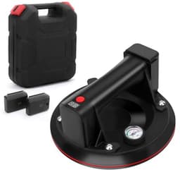 8 Inch Zuiglifter voor Glas en Tegels - Draagkracht tot 300 kg met Manometer — thumbnail 1