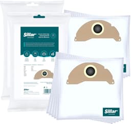 Sillar, stofzuigerzakken, synthetisch, van microvezel, 3 filterlagen, vervanging, geschikt voor stofzuigers Karcher WD2.200 WD 2400 WD 2500 E 5.100 SE 6.100, 10 stuks — thumbnail 1