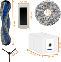 Accessoirespakket voor Ecovacs Deebot T30 Omni/T30 Pro Omni - Zak/Filter/Dweil/Zijborstel/Afzuigrol — thumbnail 2