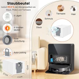 26-delige accessoireset gescht voor Roborock Saros 10 robotstofzuiger – 2 hoofdborstels, 6 stofzakken, 4 dweildoeken, 4 zijborstels, 4 filters, 4 zijvegers, 1 reinigingsborstel, 1 schroevendraaier — thumbnail 2