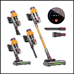 Steelstofzuiger Snoerloos 550W - Handstofzuiger - 50KPa Zuigkracht - LED Touchscreen - Uitneembare Accu - Lichtgewicht Draadloze Stofzuiger - 40 Min Werktijd - 3 Zuigstanden — thumbnail 1