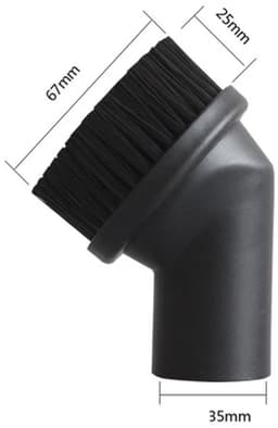 2 stuks - Plumeau opzetborstel stofzuiger - Stofzuiger Plumeau - Geschikt voor Miele en 35mm buizen - Voor Meubels, Plinten, Gordijnen - niet draaibaar - zwart — thumbnail 3