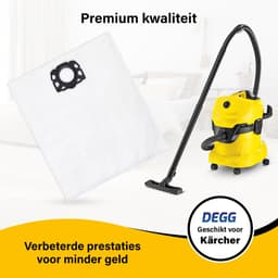 DEGG® - Mega Set - 20 Stofzuigerzakken + 2 Vlakfilters - Geschikt voor Kärcher WD4, WD5, WD6, MV4, MV5, MV6 | Bespaar op onderhoud — thumbnail 5