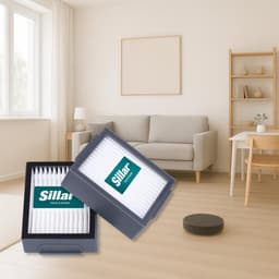 Sillar, set 3 stofzuigerfilters, HEPA filters, anti-allergeen, geschikt voor schoonmaakrobot iRobot Roomba serie E I J, E4, E5, E6, E7, Combo I5/I8/J5 PLUS, I3, I3+, I4, I4+, I5, I5+, vervanging, 5x6.5x2 cm — thumbnail 4