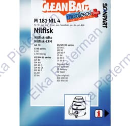 CleanBag stofzuigerzakken 4 stuks - Geschikt voor Nilfisk GA70 GM80 GM90 GS80 GS90 — thumbnail 4