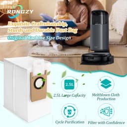 RongZy Pack of 8 Replacement Vacuum Cleaner Bags Compatible with Eufy Omni S1 Pro Vacuum Cleaner Accessories 2.5 L - ShopVlot — thumbnail 2