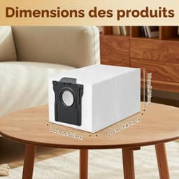 Vervangende stofzakken geschikt voor Dreame D20 Pro Plus – stofzuigerzakken van meltblown vezels en vliesmateriaal - set van 8 — thumbnail 4