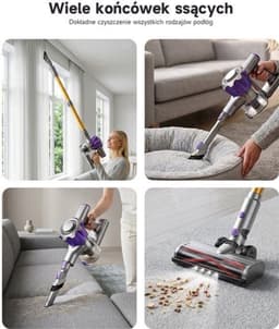 Steelstofzuiger Draadloos - 500W Motor - 50 Minuten Gebruikstijd - Zakloos - HEPA Filter - Voor Tapijt En Harde Vloeren — thumbnail 4