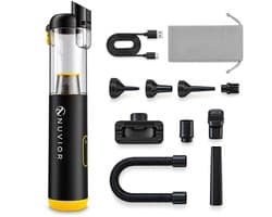 Nuvior NIVOX Kruimeldief – Draadloos – Handstofzuiger – Auto Stofzuiger – Air Duster – usb c kabel