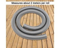 Flexibele slang van 2 meter, 32 mm binnendiameter, 39 mm buitendiameter, universeel accessoire voor huishoudelijke stofzuigers.