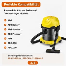 3 stuks asstofzuigerfilters voor Kärcher AD 2, AD 2 batterij, AD 3, AD3 Premium, AD 4, AD4 Premium, AD 3.200, AD 3.000 - ShopVlot — thumbnail 5