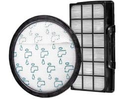 SQOON® filterset geschikt voor Rowenta Silence Force Cyclonic 4AAAA - Gelijk aan model: ZR903701 - motorfilter, ronde filter zonder klemrand, vervanging voor origineel