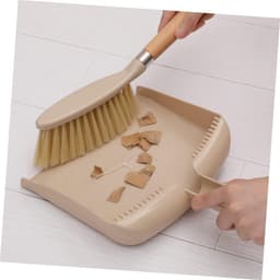 Mini Stoffer Set - Bureau Reiniger - Bureau Schoonmaken - Lichtgewicht Ontwerp - 32 cm Lengte - Beige — thumbnail 3
