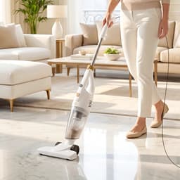 AG3500 Steelstofzuiger - Zonder Zak - 600W - Sterke Zuigkracht - Vacuum Cleaner - 3-in-1 Snoerstofzuiger - HEPA Filter - Vacuum Cleaner -LED Verlichting - Handstofzuiger - Lichtgewicht - Kruimeldief - Geschikt voor Dierenharen - Wit — thumbnail 3