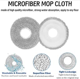 12 stuks microvezel dweilpads voor Dreame L10/L10s/L20/L40/X40/X50, Xiaomi X10+/X20+, Roborock Qrevo S5V Curv, reserve mopdoeken robotstofzuiger accessoires — thumbnail 2