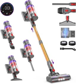 Steelstofzuiger Draadloos - Krachtige Stofzuiger - Huis Schoonmaken - Automatische Zuigkracht - 1.3L Container - Goud — thumbnail 1