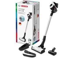 Bosch Serie 6 BKS611MTB steelstofzuiger & elektrische bezem Batterij/Accu Droog Zakloos Zwart, Wit