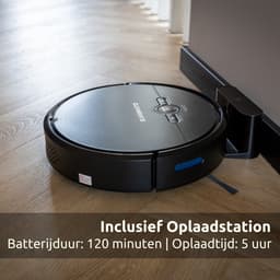 CleanDays Robotstofzuiger met dweilfunctie - Slimme navigatie - Dweilrobot - Robotstofzuiger met laadstation - Werkt met huisdieren - Inclusief Nederlandstalige app & afstandsbediening - D2-001 — thumbnail 3