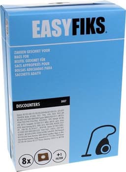 Easyfiks DI07 stofzuigerzakken geschikt voor Samsung - 8 stuks + 1 filter - SC5670 - SC6170 - VP 78M - VP78M — thumbnail 1