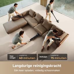 Dreame Stofzuiger H14 DUAL - Wet and Dry - Draadloze Nat- en Droogzuiger – Automatisch zelfreinigend – Tot 75 min autonomie – LED-weergave & vuildetectie – Voor harde vloeren & huisdieren- 5-in-1 Nat & Droog - 60°C Heet Water — thumbnail 5