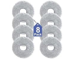 PromoHome 8 Stuks Dweilpads Wasbare en Herbruikbaar Geschikt voor Dreame L10s/L10/L20/X40/L40/X50/L50 Pro Ultra, voor Xiaomi X20 Pro/Max, voor Ecovacs Deebot T30/T50 Pro OMNI