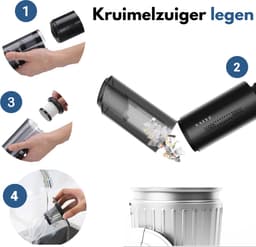 VAIVE Kruimelzuiger snoerloos - Incl. opzetstukken - Modern - Handstofzuiger — thumbnail 5