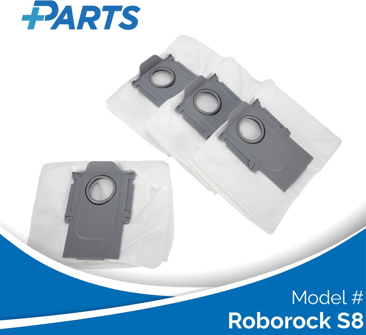 Roborock S8 Stofzakken (4 Stuks, Plus.Parts® alternatief voor 8.02.0132) — afbeelding 1