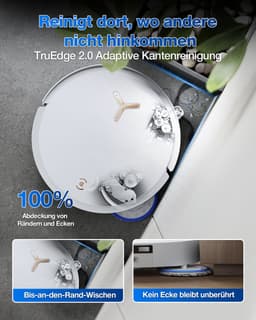 ECOVACS Deebot T50 Max Pro Omni (wit) - Robotstofzuiger met Dweilfunctie - Zuigkracht 18.500 Pa - All in one omni station — thumbnail 3