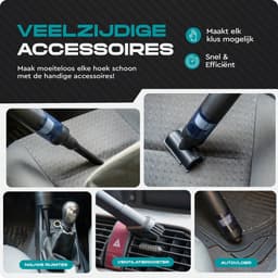 Carsweep® Auto stofzuiger V1 - Handstofzuiger - Auto Stofzuiger draadloos - Air Duster - Kleine Stofzuiger - Kruimelzuiger - Geschikt voor in de auto en in huis — thumbnail 5