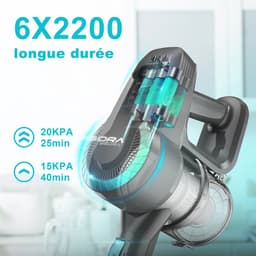 Steelstofzuiger - 6-in-1 Steelstofzuiger - Lichtgewicht - Draadloze stofzuiger voor Auto en Trap - Stofzuiger voor dierenhaar, laminaat, tegel en tapijt — thumbnail 4