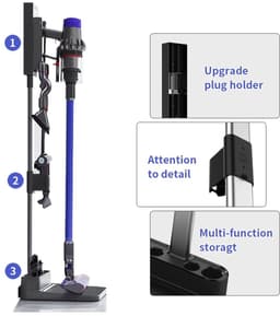 Dailygoods - Vrijstaande vacuümstandaard - Accessoires voor Dyson - Handig in huis - Ondersteuning voor stofzuiger - Ruimtebesparend - Geschikt voor V — thumbnail 5