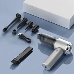 Draagbare Stofzuiger - Mini Kruimeldief - Auto Interieur Reinigen - Borstelloze Motor - 500 Gram Capaciteit - Gun Grey — thumbnail 2