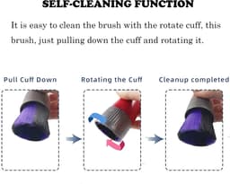 Allecto - Soft Brush voor Stofzuiger - Zelfreinigende Stofborstel Accessoires - Efficiënt en eenvoudig in gebruik - Geschikt voor Dyson V7 V8 V10 — thumbnail 3