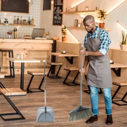 Bezem Stoffer Set - Schoonmaakgereedschap - Huishoudelijk Gebruik - Ergonomische Steel - 93 cm Bezem - Diverse Kleuren — thumbnail 2