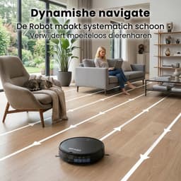 Robotstofzuiger met Dweilfunctie en Laadstation - Airson Pro Clean - Dweilrobot met App & Afstandsbediening - Geschikt voor Huisdieren en Tapijt — thumbnail 3