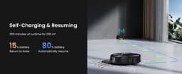 Proscenic Q10 Aspirateur Robot Laveur 2 en 1 - 10000 Pa - Autonomie 200 min - Navigation LiDAR-Corps compact，Cartographie Laser — thumbnail 5