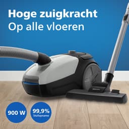 Philips 2000-Serie Stofzuiger met Zak - 900 W – Inclusief 4 Stofzakken - Compact & Licht - 9 meter bereik - (FC8253/09) — thumbnail 2